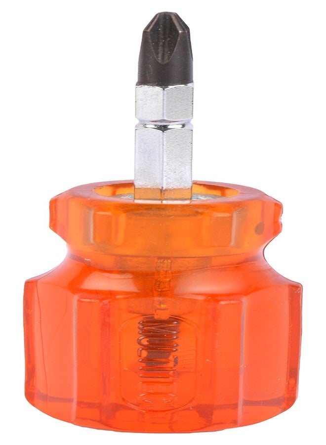 Multitec Industries Ltd Multitec Plastic Stubby 2-in-1 Screwdriver, Orange and Metallic - Image 2